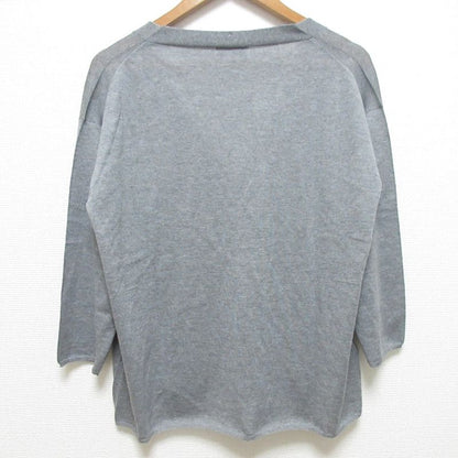 Prada V-Neck Wool Knit Cardigan Size 44 Gray Women's Used