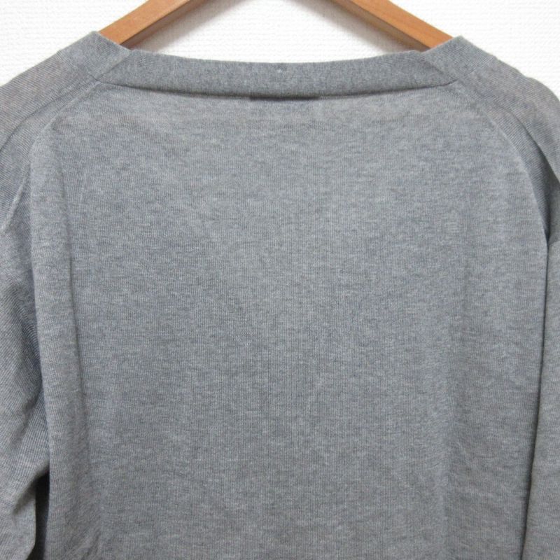 Prada V-Neck Wool Knit Cardigan Size 44 Gray Women's Used