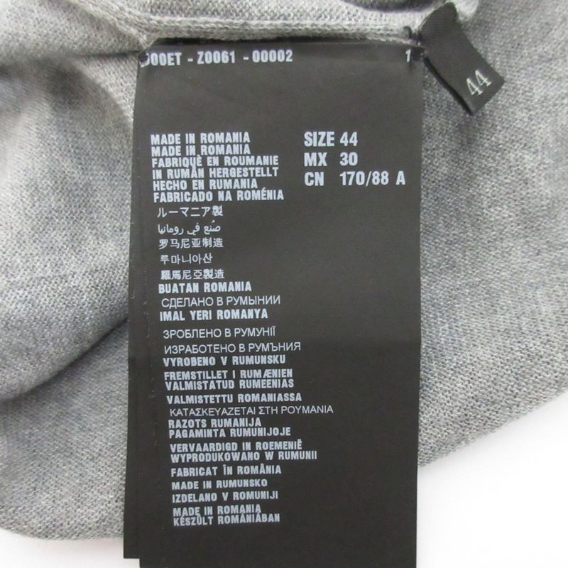 Prada V-Neck Wool Knit Cardigan Size 44 Gray Women's Used