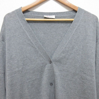 Prada V-Neck Wool Knit Cardigan Size 44 Gray Women's Used