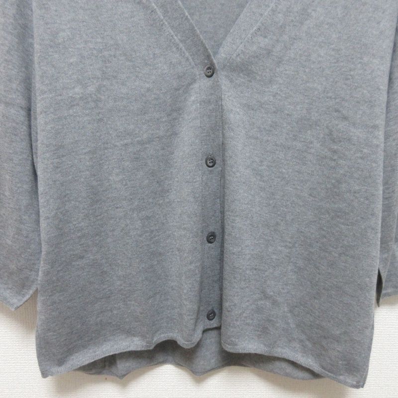 Prada V-Neck Wool Knit Cardigan Size 44 Gray Women's Used