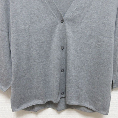 Prada V-Neck Wool Knit Cardigan Size 44 Gray Women's Used