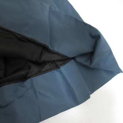 Prada 100% Silk Knee-Length Tucked Flared Skirt Size 44s Blue Women Used