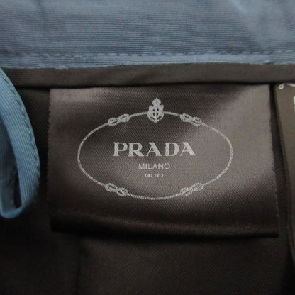 Prada 100% Silk Knee-Length Tucked Flared Skirt Size 44s Blue Women Used