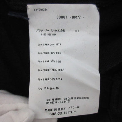 Prada Half Sleeve Silk Blend Knit Cut and Sewn Size 46 Black Women's Used