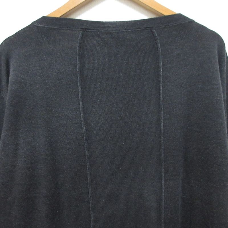 Prada Half Sleeve Silk Blend Knit Cut and Sewn Size 46 Black Women's Used