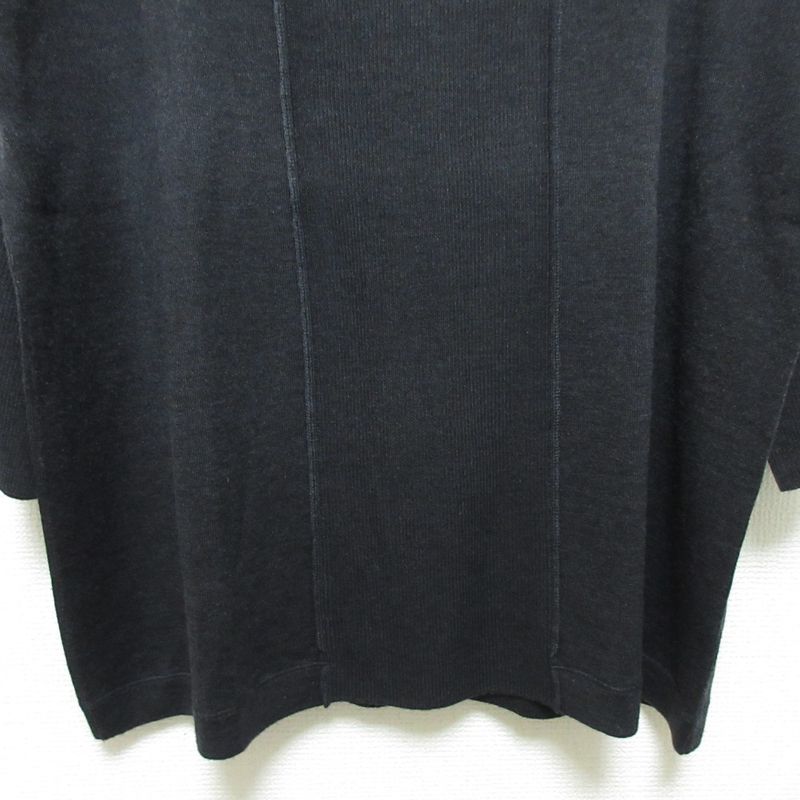 Prada Half Sleeve Silk Blend Knit Cut and Sewn Size 46 Black Women's Used