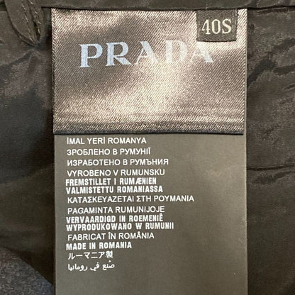 Prada Wool Stretch Slacks Tapered Pants Size 40s Dark Gray Ladies Used