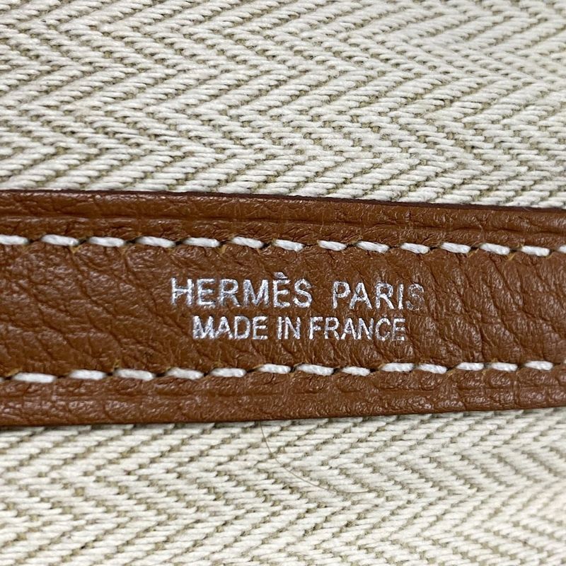 Hermes Garden Party PM Gold Silver Hardware Tote Bag