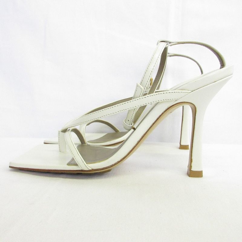 Bottega Veneta Stretch Strap Sandals Size 35 Approx 22cm (8.66in) Optic White
