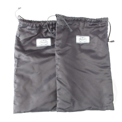 Prada Cross Strap Leather Sandals 36 23cm (9.06in) Gold Color Black Women's Used