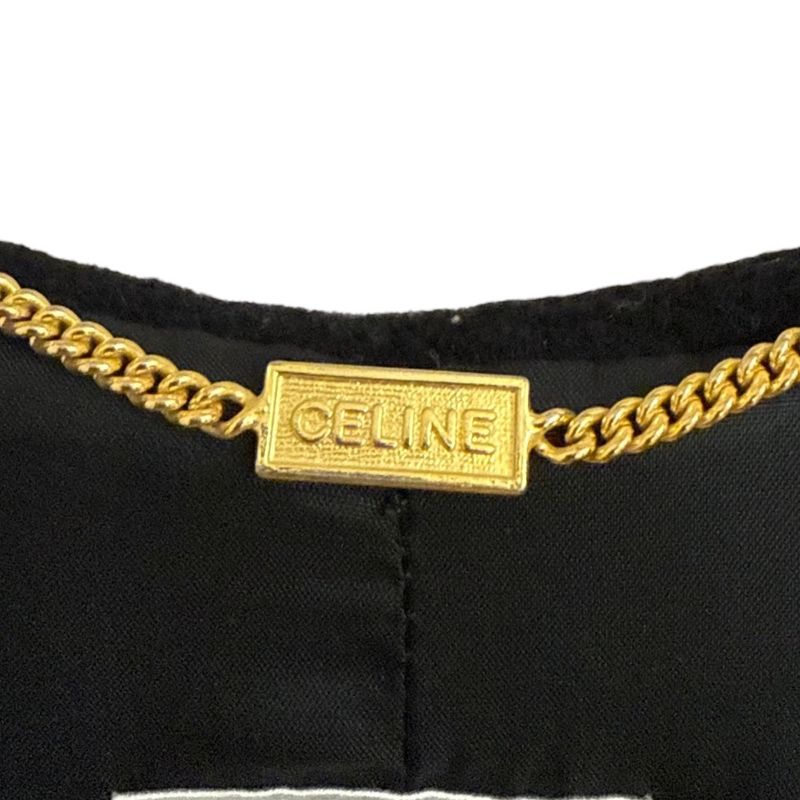 Celine Vintage Volume Sleeve Duffle Coat Size 36 Black Women's Used