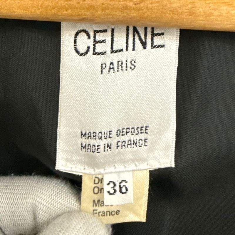 Celine Vintage Volume Sleeve Duffle Coat Size 36 Black Women's Used
