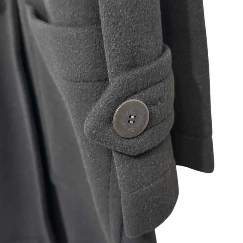 Celine Vintage Volume Sleeve Duffle Coat Size 36 Black Women's Used