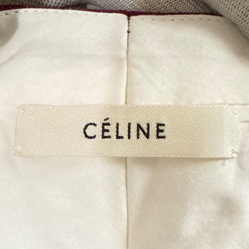 Celine Phoebe Period Wide Slack Pants 40 Burgundy Women Used