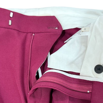 Celine Phoebe Period Wide Slack Pants 40 Burgundy Women Used