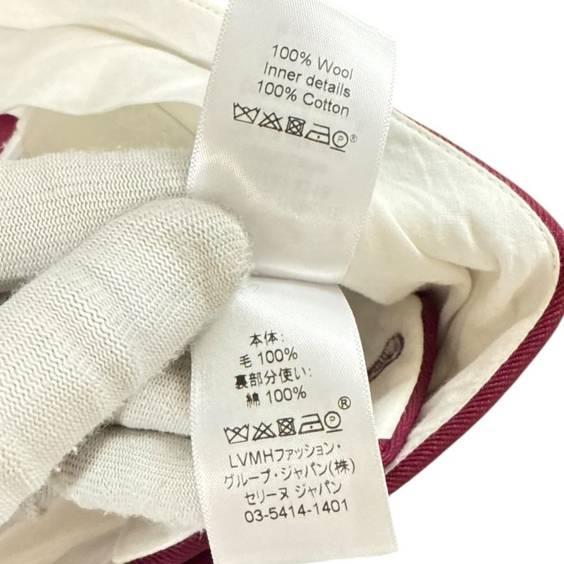 Celine Phoebe Period Wide Slack Pants 40 Burgundy Women Used