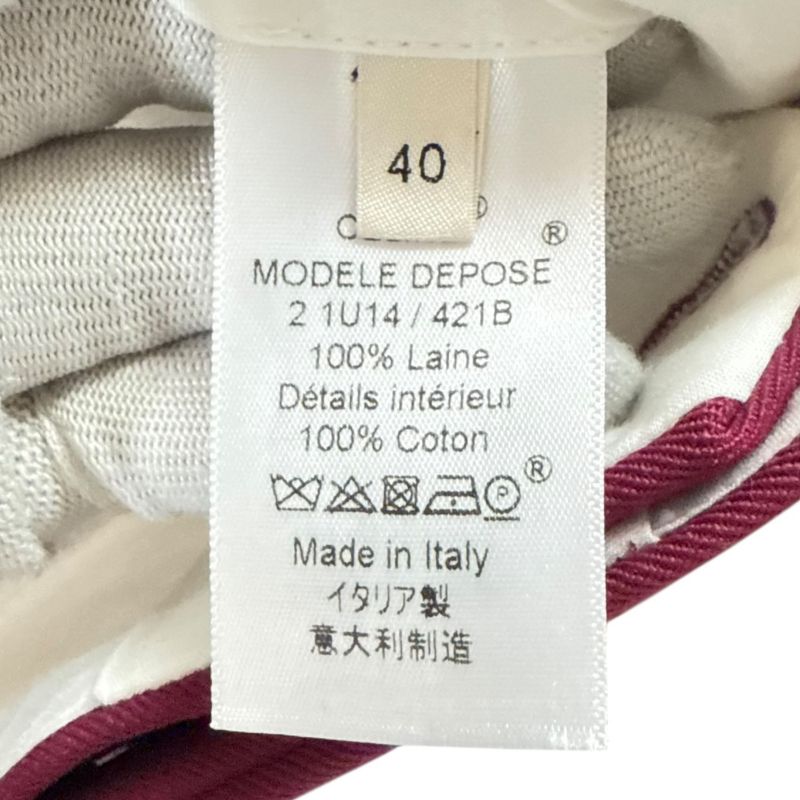 Celine Phoebe Period Wide Slack Pants 40 Burgundy Women Used