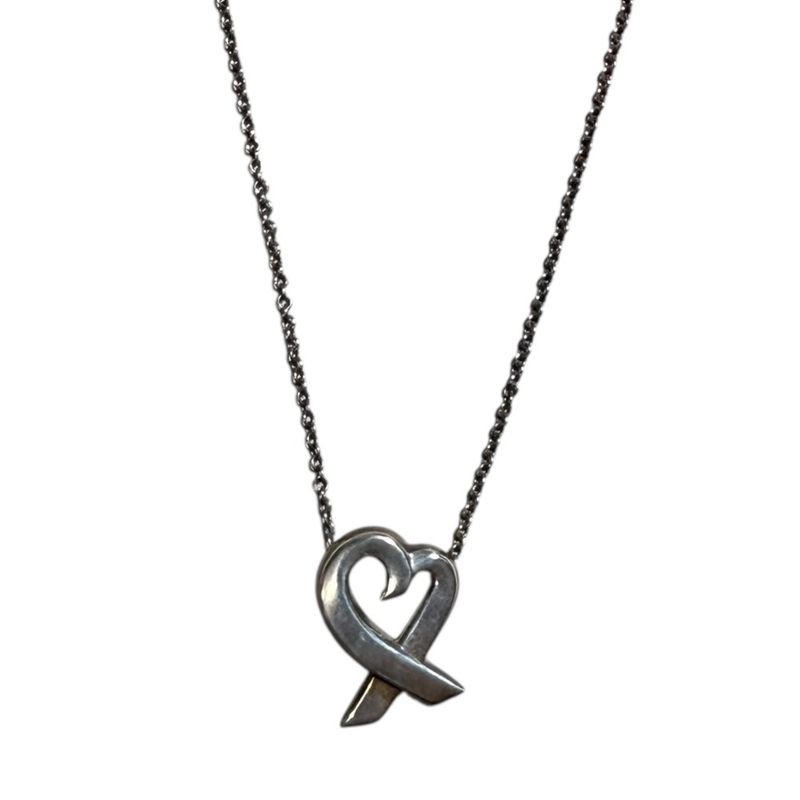 Good Tiffany & Co Tiffany & Co Loving Heart Necklace 925 Silver Ladies Used