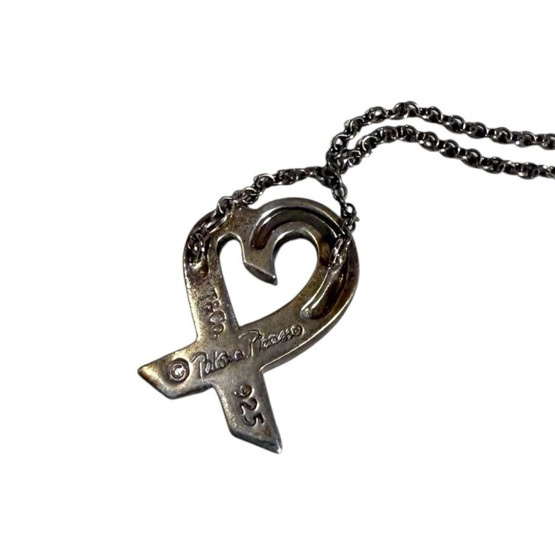Good Tiffany & Co Tiffany & Co Loving Heart Necklace 925 Silver Ladies Used