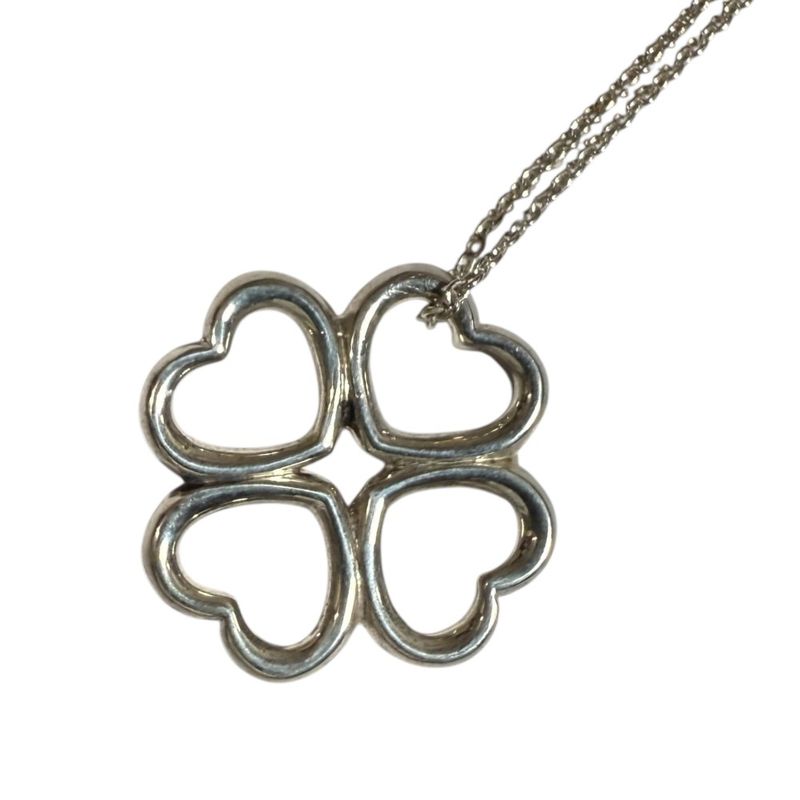 Tiffany & Co Tiffany & Co Heart Clover Necklace 925 Silver Ladies Used