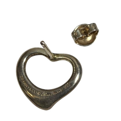 Tiffany & Co Tiffany & Co Open Heart Earrings 925 Silver Ladies Secondhand Used