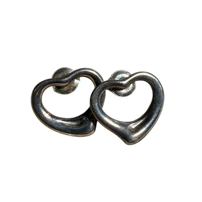 Tiffany & Co Tiffany & Co Open Heart Earrings 925 Silver Ladies Secondhand Used