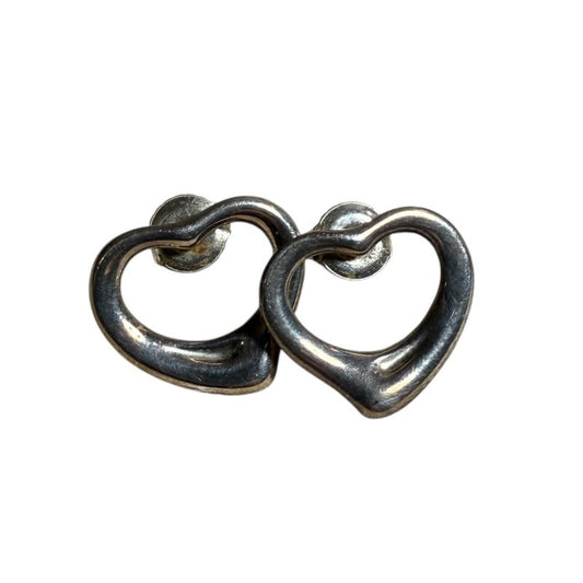 Tiffany & Co Tiffany & Co Open Heart Earrings 925 Silver Ladies Secondhand Used