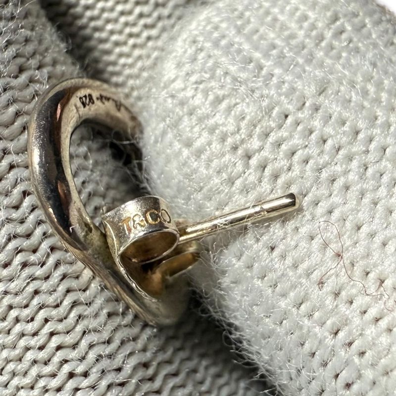 Tiffany & Co Tiffany & Co Open Heart Earrings 925 Silver Ladies Secondhand Used