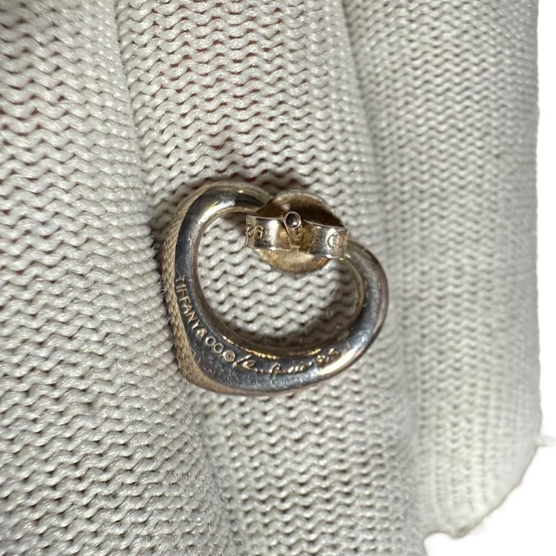Tiffany & Co Tiffany & Co Open Heart Earrings 925 Silver Ladies Secondhand Used