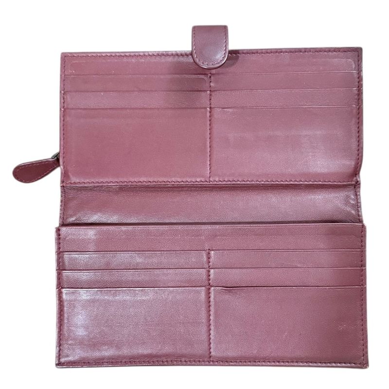 Good Bottega Veneta Intrecciato Fold Long Wallet Long Wallet Unisex Bordeaux