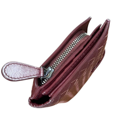 Good Bottega Veneta Intrecciato Fold Long Wallet Long Wallet Unisex Bordeaux