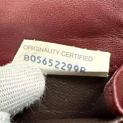 Good Bottega Veneta Intrecciato Fold Long Wallet Long Wallet Unisex Bordeaux