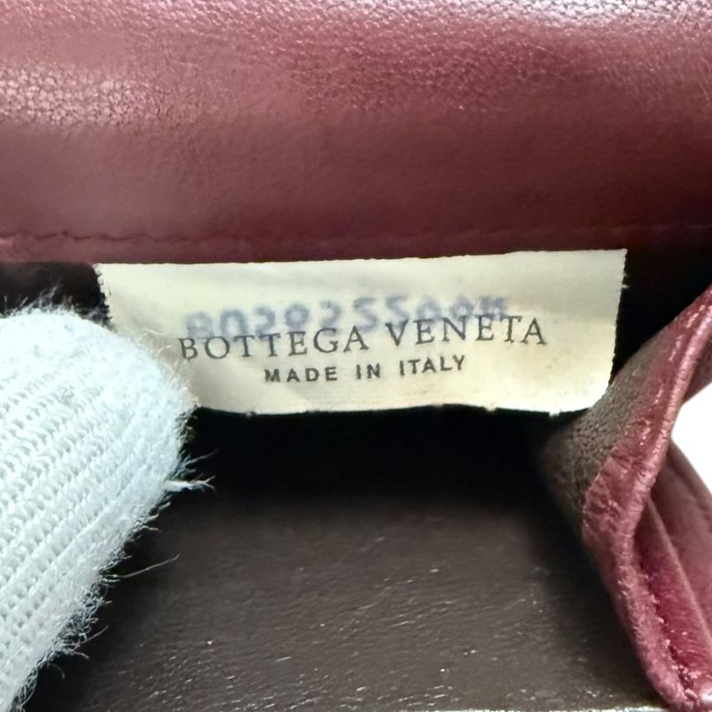 Good Bottega Veneta Intrecciato Fold Long Wallet Long Wallet Unisex Bordeaux