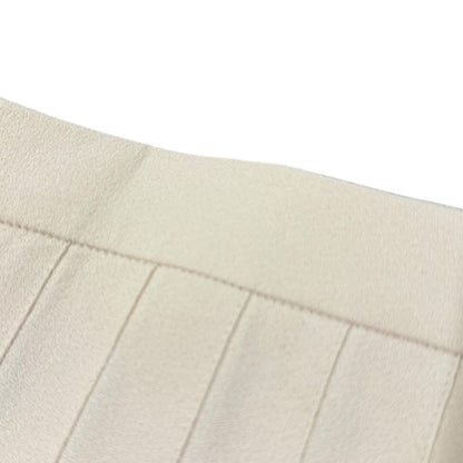 Good Celine Eddy Period Mimore Length Pleated Skirt Size 42 Beige Women's Used