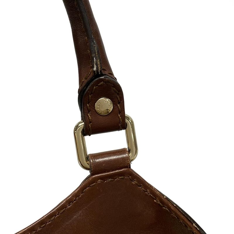 Gucci Tote Bag Sookie 211944 Beige And Dark Brown Linen Leather