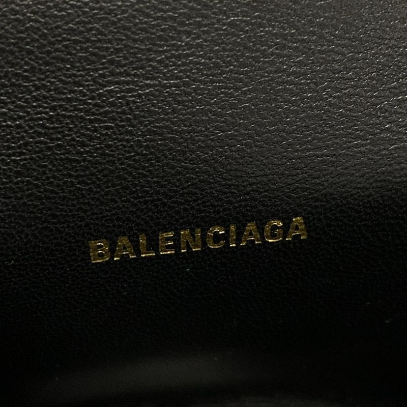 Balenciaga Handbag Hourglass 676384 Black Wool