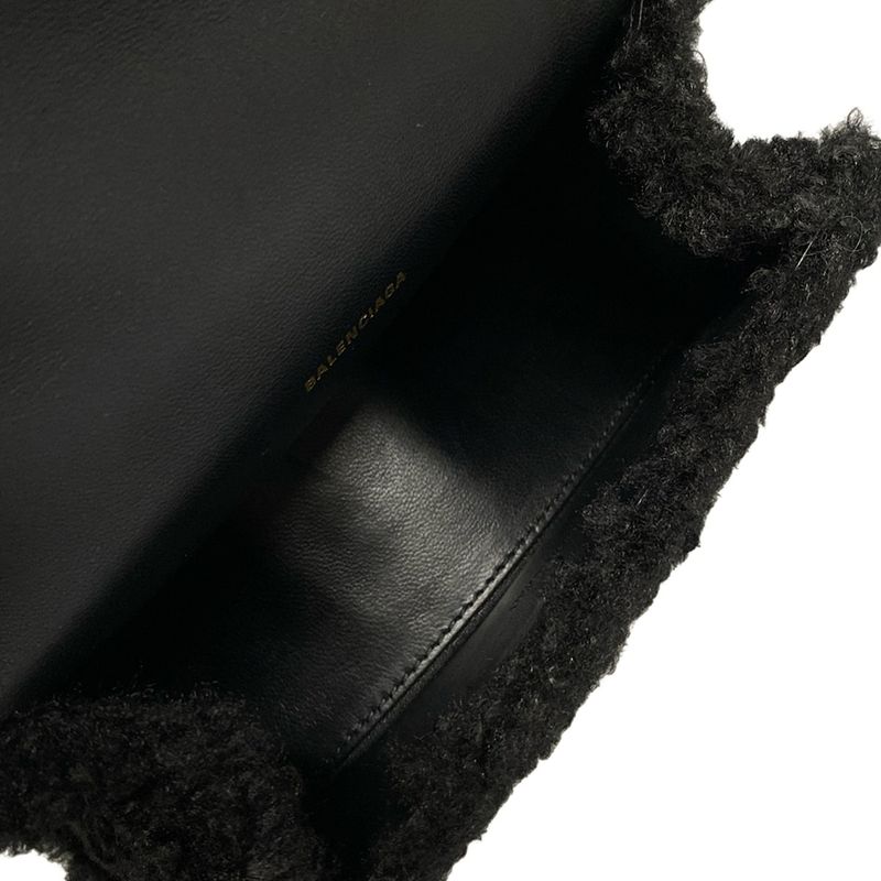Balenciaga Handbag Hourglass 676384 Black Wool