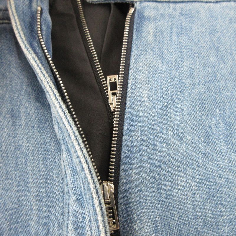13ss Chanel Runway Model Bare Top Denim Dress 36 Blue Ladies Secondhand Used
