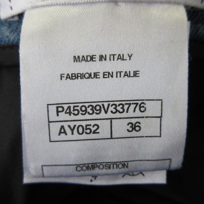 13ss Chanel Runway Model Bare Top Denim Dress 36 Blue Ladies Secondhand Used