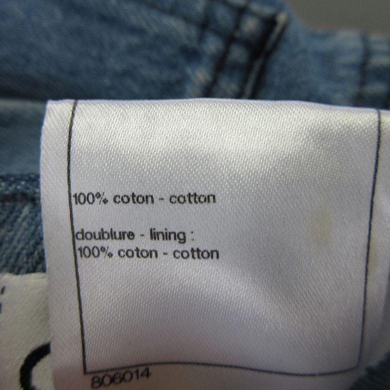 13ss Chanel Runway Model Bare Top Denim Dress 36 Blue Ladies Secondhand Used