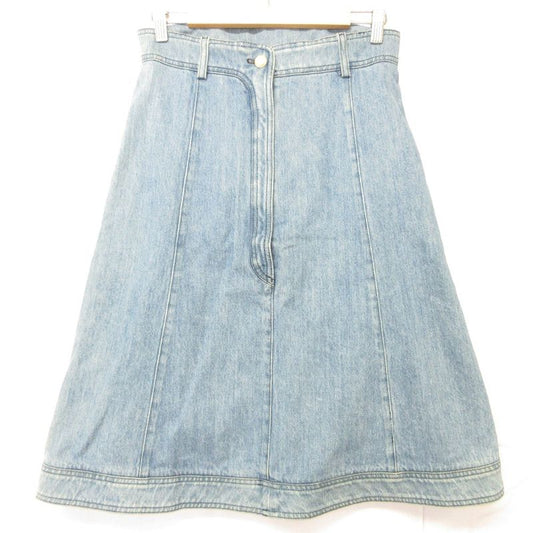 13ss Chanel Runway Model Bare Top Denim Dress 36 Blue Ladies Secondhand Used