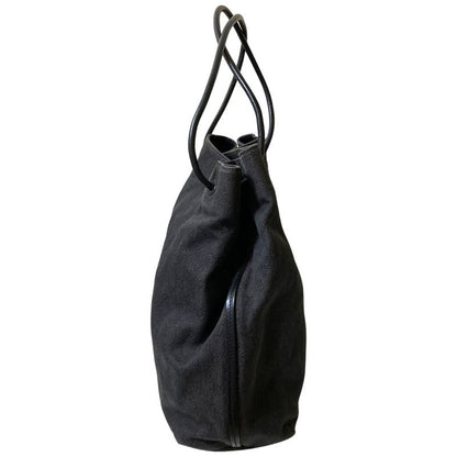 Good Gucci GG Canvas Leather Handle Tote Bag 101340 Gray Ladies Used