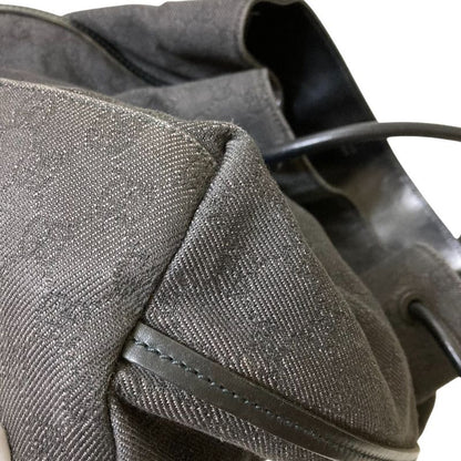 Good Gucci GG Canvas Leather Handle Tote Bag 101340 Gray Ladies Used