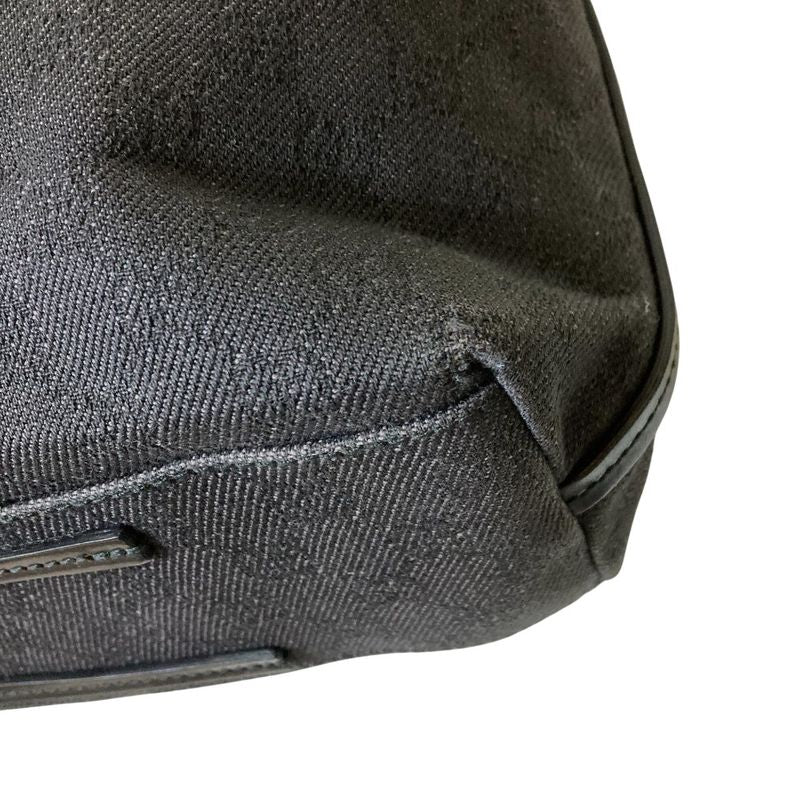 Gucci GG Denim Canvas Leather Handle Tote Bag 101341 Gray Ladies Used