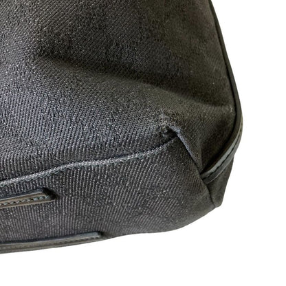 Gucci GG Denim Canvas Leather Handle Tote Bag 101341 Gray Ladies Used