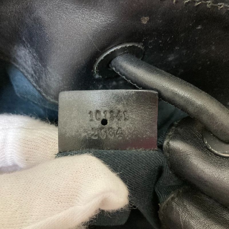 Gucci GG Denim Canvas Leather Handle Tote Bag 101341 Gray Ladies Used