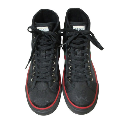 Gucci 20 Pre-Fall Tennis 1977 GG Canvas High Cut Sneakers 7 Approx 26.5cm