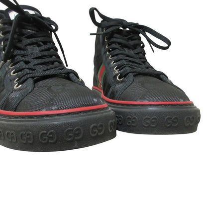 Gucci 20 Pre-Fall Tennis 1977 GG Canvas High Cut Sneakers 7 Approx 26.5cm