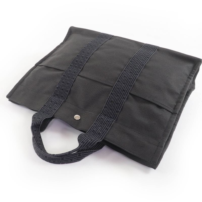 Hermes Yale Line MM Silver Hardware Serie Hardware Canvas Tote Handbag Gray